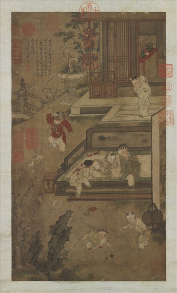 宋蘇漢臣嬰戲圖　軸