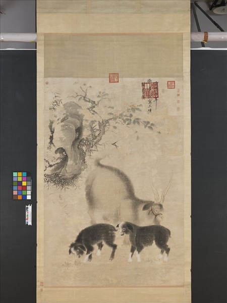 明宣宗畫三陽開泰圖　軸