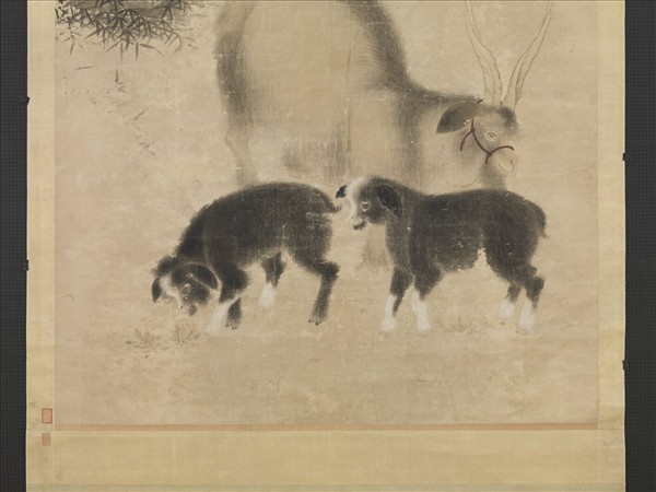 明宣宗畫三陽開泰圖　軸