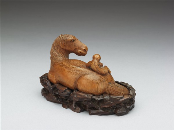 竹根雕馬上封侯