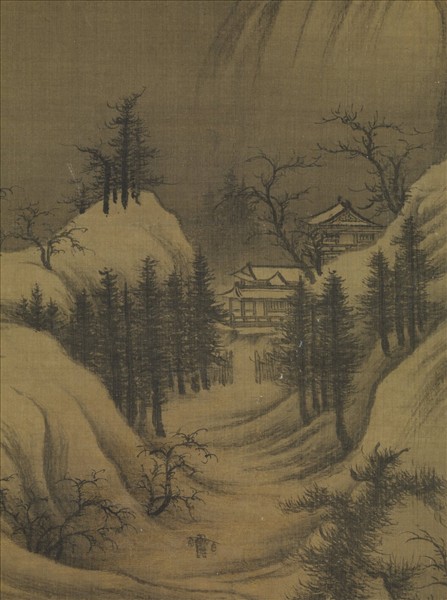 五代南唐巨然雪圖　軸