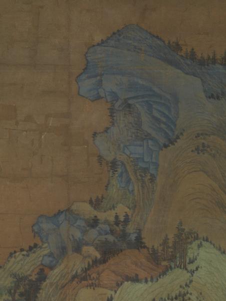 五代董源江堤晚景　軸