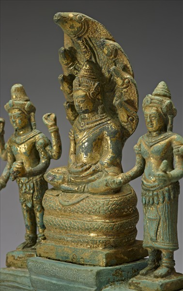 釋迦牟尼佛、四臂觀音、般若佛母三尊像