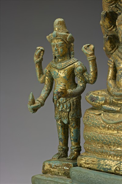 釋迦牟尼佛、四臂觀音、般若佛母三尊像