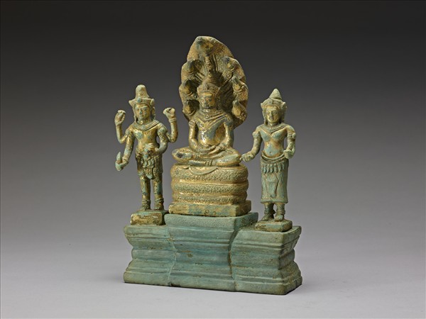 釋迦牟尼佛、四臂觀音、般若佛母三尊像