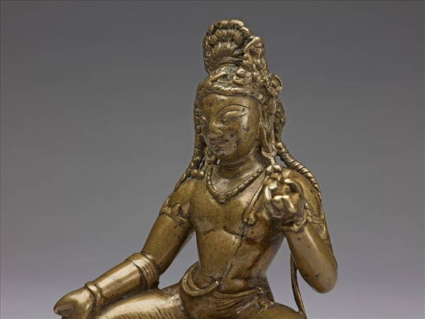 青銅金剛手菩薩半跏舒坐像