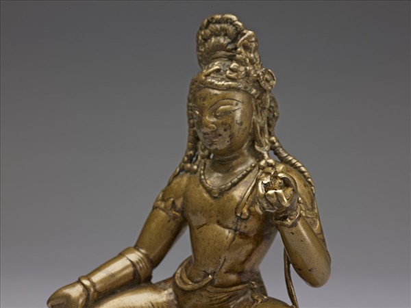 青銅金剛手菩薩半跏舒坐像