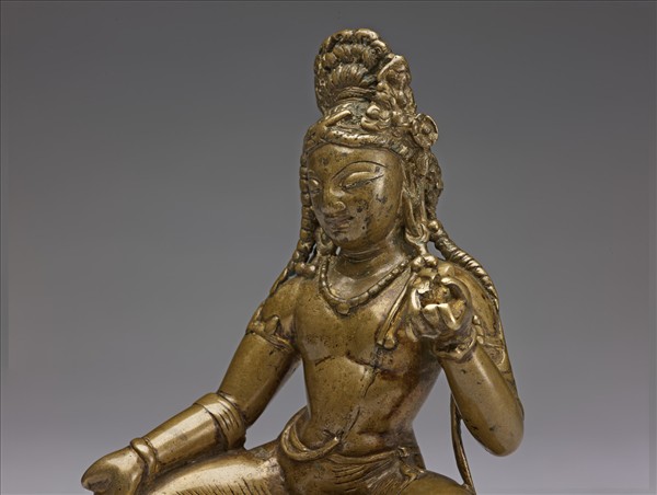 青銅金剛手菩薩半跏舒坐像