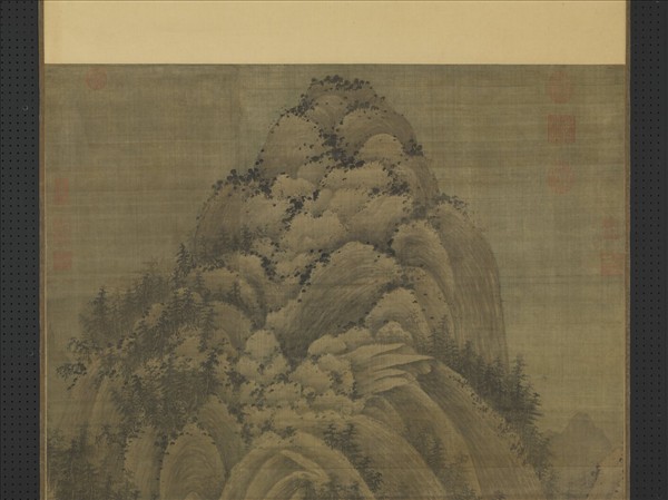 五代南唐巨然秋山問道圖　軸
