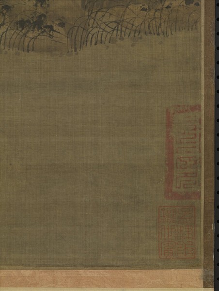 五代南唐巨然秋山問道圖　軸