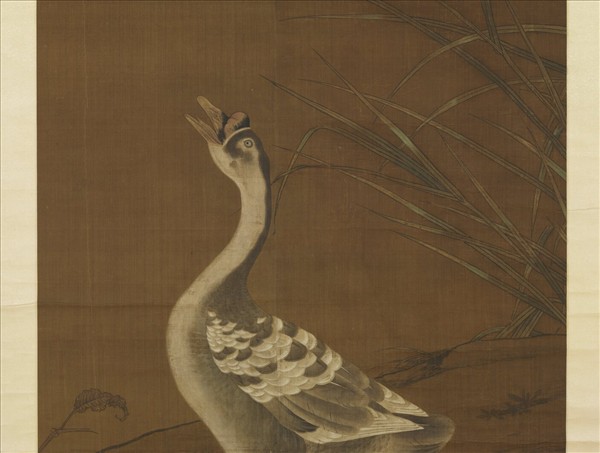 宋崔白蘆花羲愛　軸