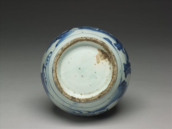 青花山水人物葫蘆瓶