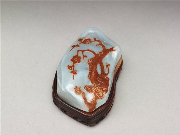 套料雕梅花書鎮