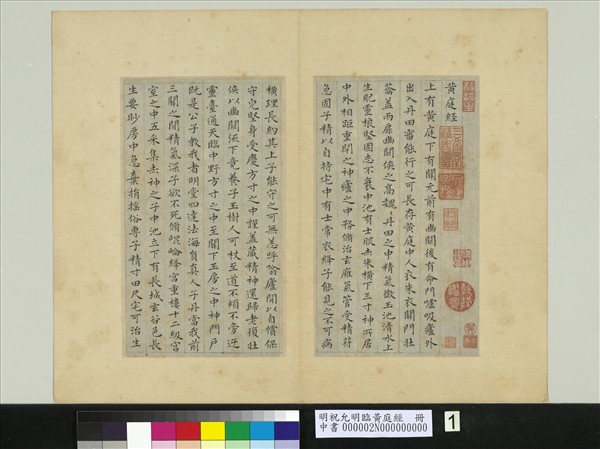 明祝允明臨黃庭經　冊