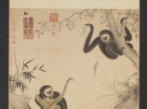 明宣宗戲猿圖　軸