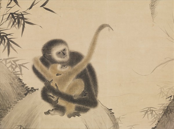 明宣宗戲猿圖　軸