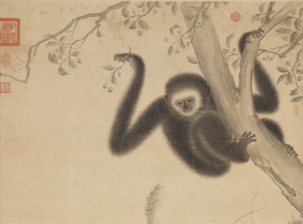 明宣宗戲猿圖　軸