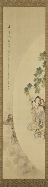 清錢慧安人物十二屏風　虎溪三笑