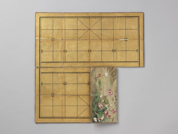 四季花卉紋棋盤