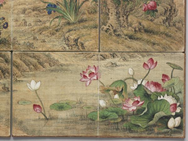 四季花卉紋棋盤