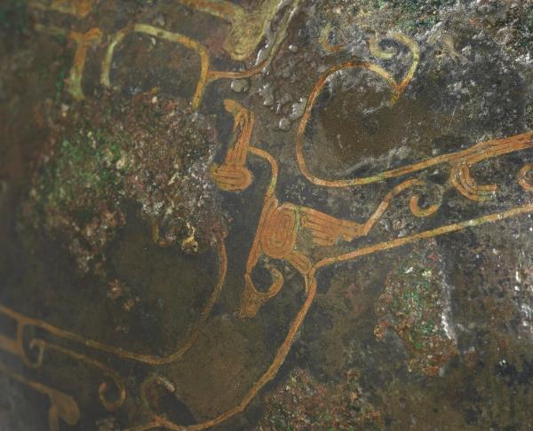 嵌綠松石金屬絲犧尊