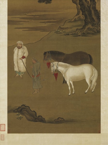 元趙孟頫牧馬圖　軸