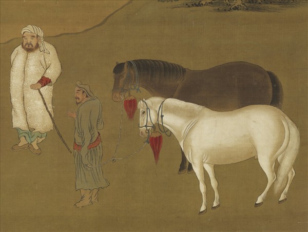 元趙孟頫牧馬圖　軸