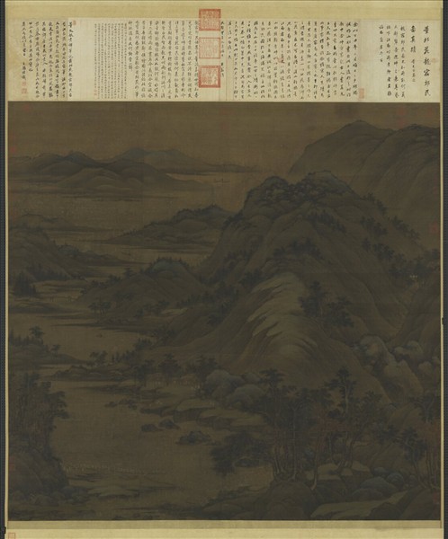 五代南唐董源龍宿郊民圖　軸