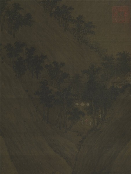 五代南唐董源龍宿郊民圖　軸