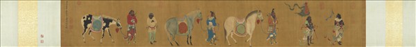 元任仁發貢馬圖　卷