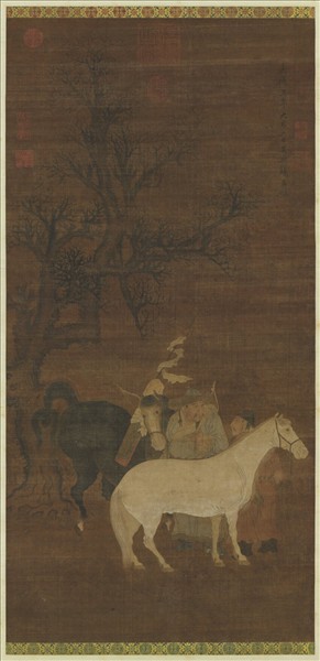 元趙孟頫雙驥圖　軸