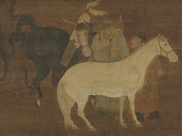 元趙孟頫雙驥圖　軸