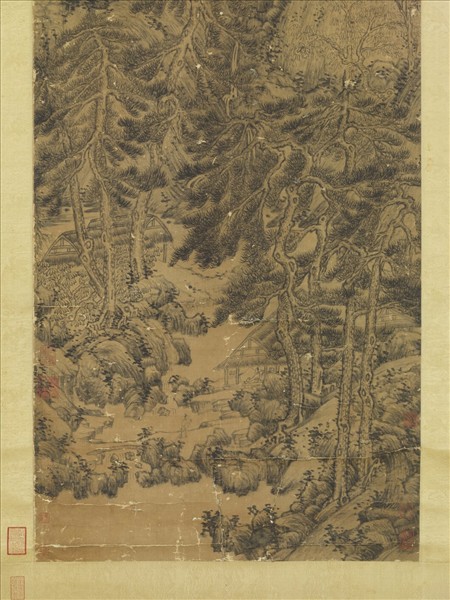 元王蒙畫山中歸隱圖　軸