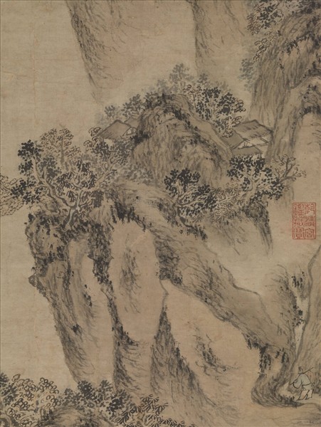元王蒙東書草堂圖　軸