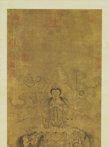 元張渥畫十六臂大士像　軸