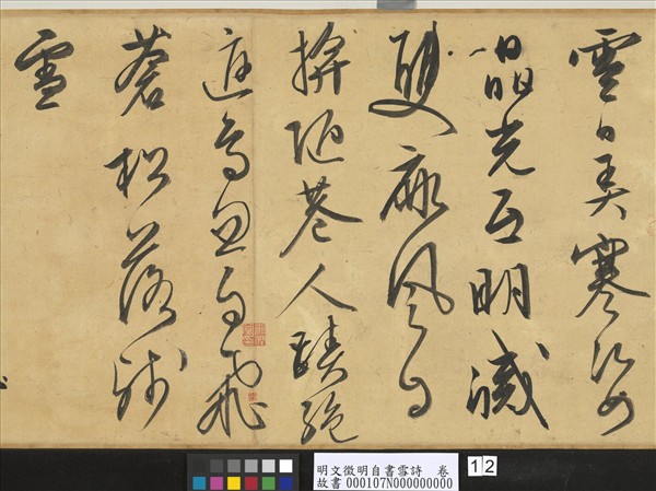 明文徵明自書雪詩　卷