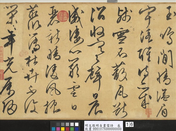 明文徵明自書雪詩　卷