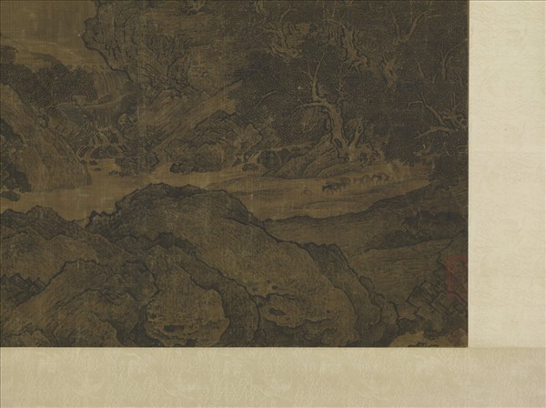 宋范寬谿山行旅圖　軸