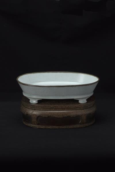 汝窯 青瓷水仙盆