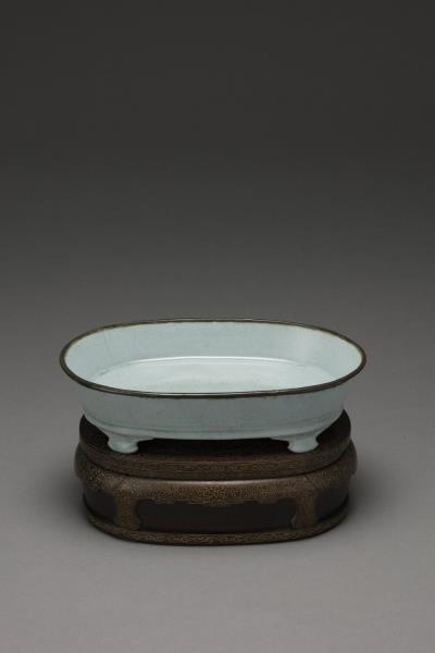 汝窯 青瓷水仙盆