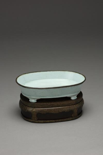 汝窯 青瓷水仙盆