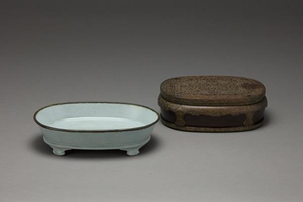 汝窯 青瓷水仙盆