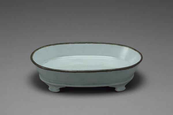 汝窯 青瓷水仙盆