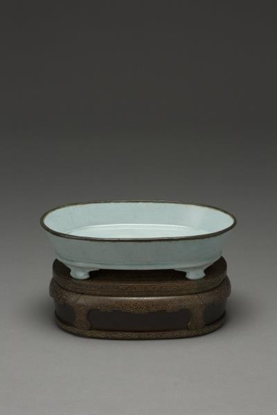 汝窯 青瓷水仙盆