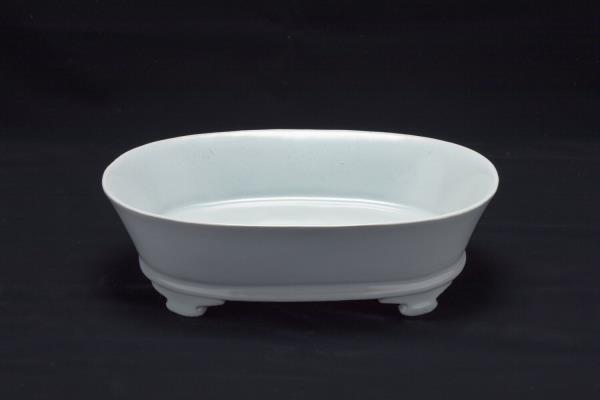 汝窯 青瓷無紋水仙盆