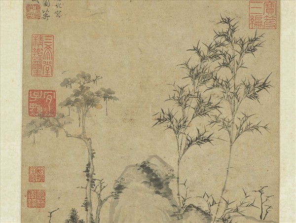 明項元汴梓竹圖　軸