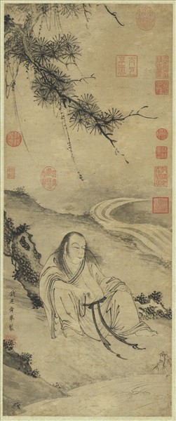 宋錢選畫觀音像　軸