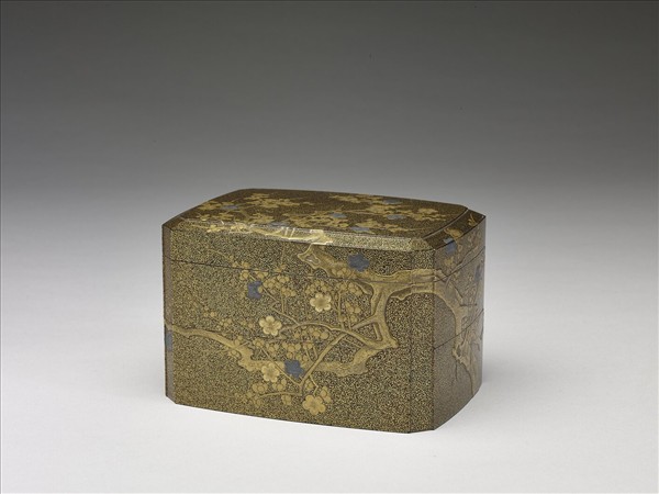 梅蒔繪二層方盒