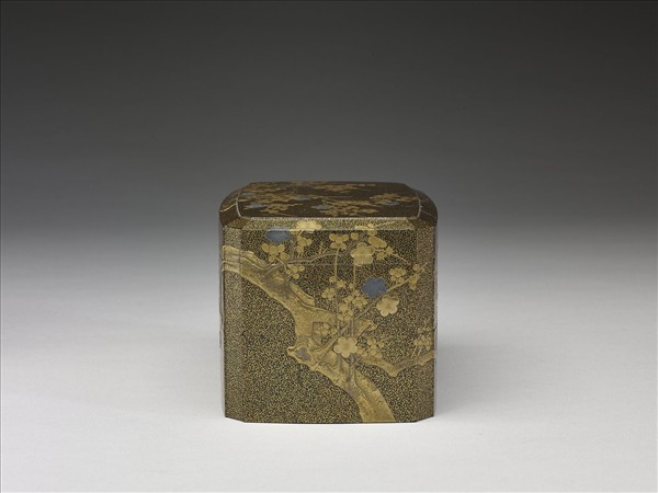 梅蒔繪二層方盒