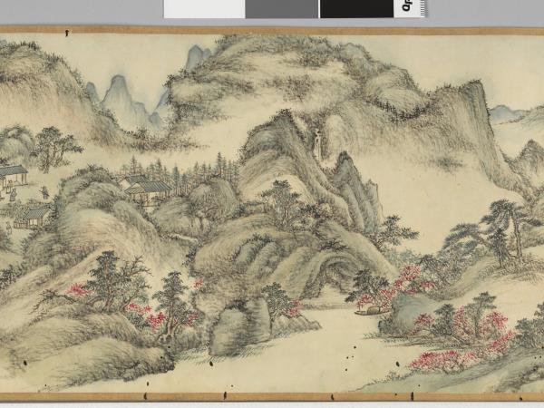 勵宗萬書畫御製題趙伯駒桃源圖詩意 卷